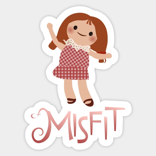 Misfit - Dolly for Sue Sticker by JPenfieldDesigns